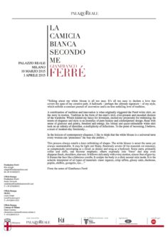 From the notes of Gianfranco Ferré