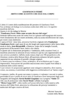 Comunicato stampa