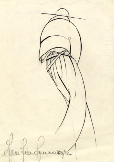 disegno per la collezione Baila P/E 1975