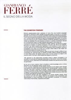 The exhibition itinerary